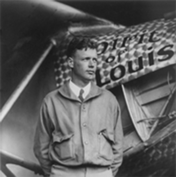 Charles Lindbergh Standing In Front Of His Plane, The Spirit Of St. Louis